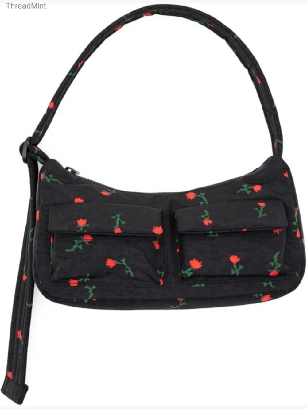 Cargo Shoulder Bag with Flap Pockets - Recycled Nylon